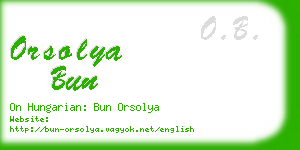orsolya bun business card